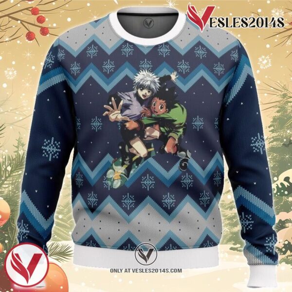 Hunter X Hunter Gon and Killua Ugly Christmas Sweater, Unique Christmas Gift For Fans - Vesles2014S