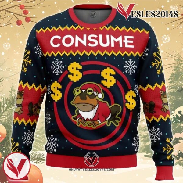 Hypnotoad Consume Futurama Ugly Christmas Sweater, Unique Christmas Gift For Fans - Vesles2014S