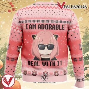 I Am Adorable Spy X Family Ugly Christmas Sweater, Unique Christmas Gift For Fans - Vesles2014S 1