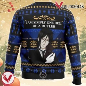 I Am Simply One Hell Of A Butler Black Butler Ugly Christmas Sweater, Unique Christmas Gift For Fans - Vesles2014S 1