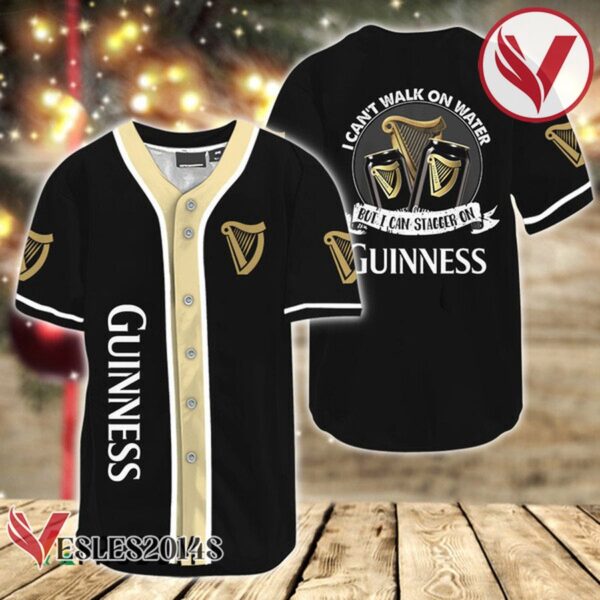 I Can't Walk On Water But I Can Stagger On Guinness Baseball Jersey, Perfect Gifts For Fans - Vesles2014S