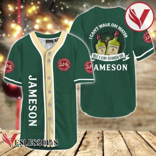 I Can't Walk On Water But I Can Stagger On Jameson Baseball Jersey, Perfect Gifts For Fans - Vesles2014S