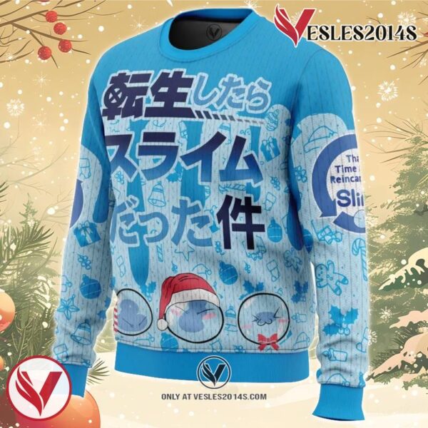 I Got Slimy That time I got reincarnated as a slime Christmas Sweater 1