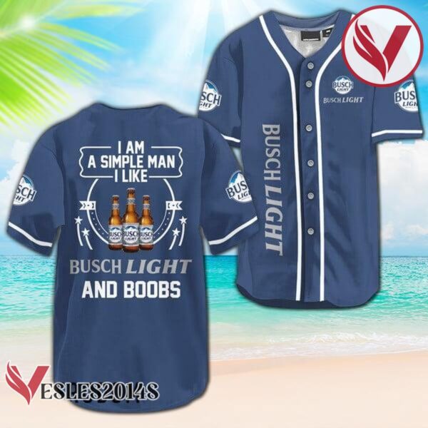 I Like Busch Light And Boobs Baseball Jersey, Perfect Gifts For Fans - Vesles2014S