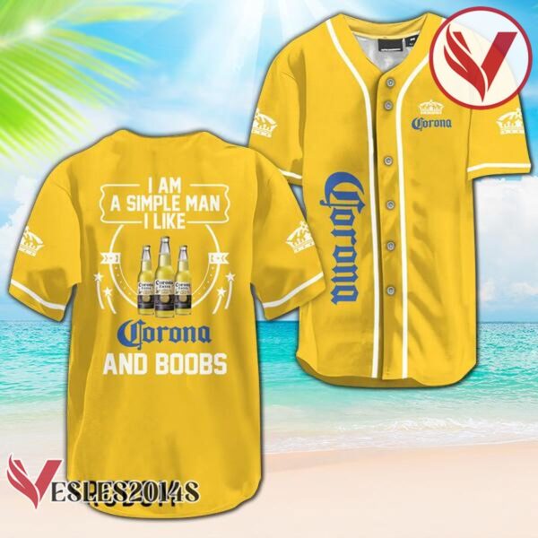 I Like Corona Extra And Boobs Baseball Jersey, Perfect Gifts For Fans - Vesles2014S