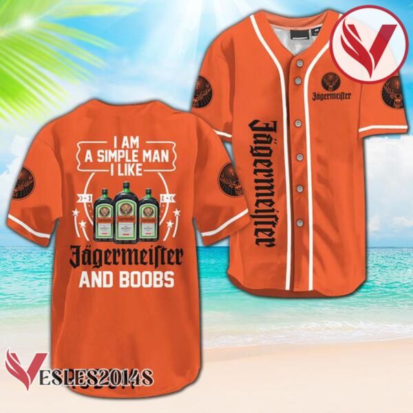 I Like Jagermeister And Boobs Baseball Jersey, Perfect Gifts For Fans - Vesles2014S