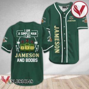 I Like Jameson Whiskey And Boobs Baseball Jersey, Perfect Gifts For Fans - Vesles2014S