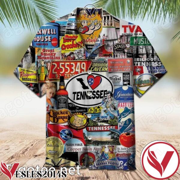 I Love Tennessee Collage Hawaiian Shirt, Unique Gifts For Friends - Vesles2014S 1