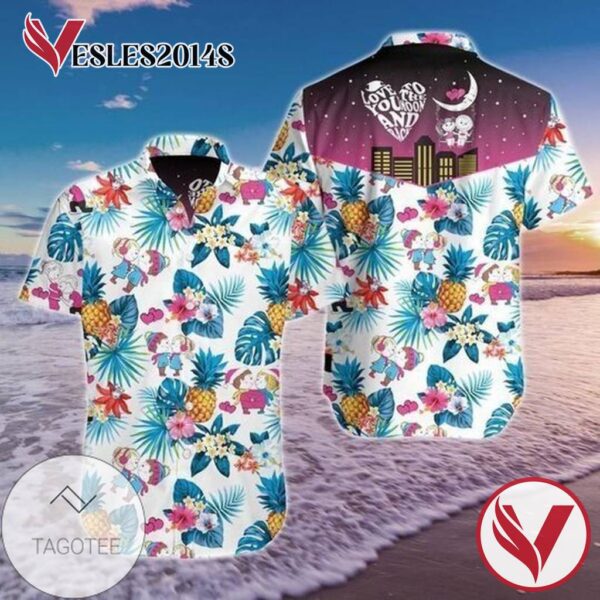 I Love You Graphic Print Short Sleeve Hawaiian Casual Shirt Vesles2014S 1