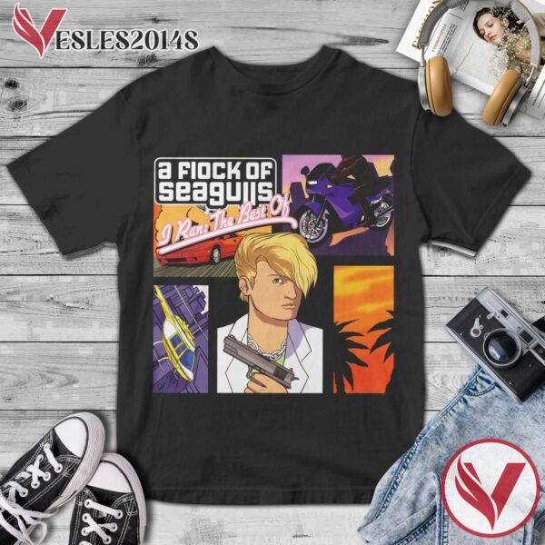 I Ran The Best Of A Flock Of Seagulls Album Cover Shirt, Perfect Gifts For Music Lovers - Vesles2014S