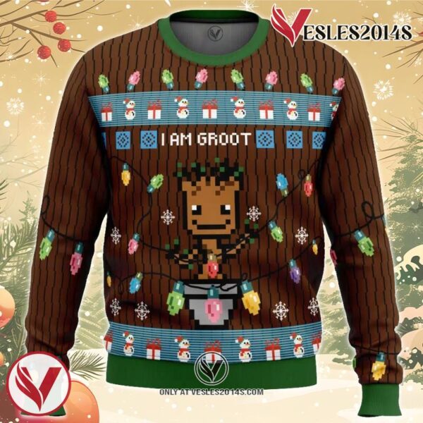 I am Groot Ugly Christmas Sweater, Unique Christmas Gift For Fans - Vesles2014S