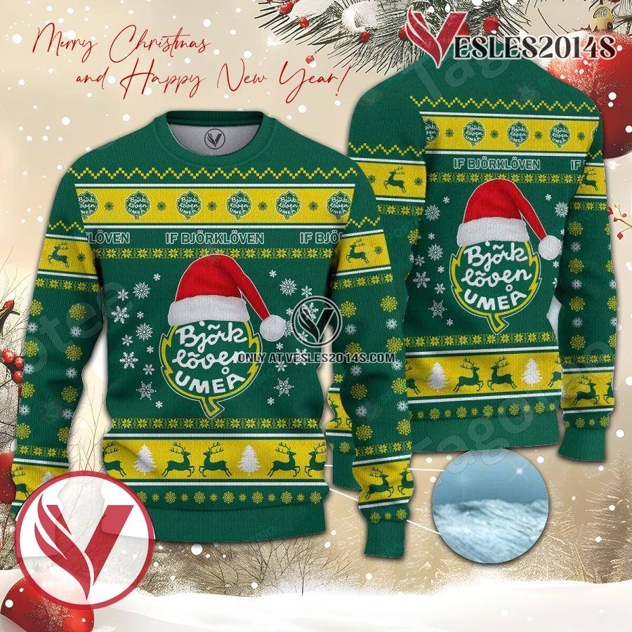 IF Björklöven Sport Ugly Christmas Sweater, Unique Gifts For Fans - Vesles2014aS 1