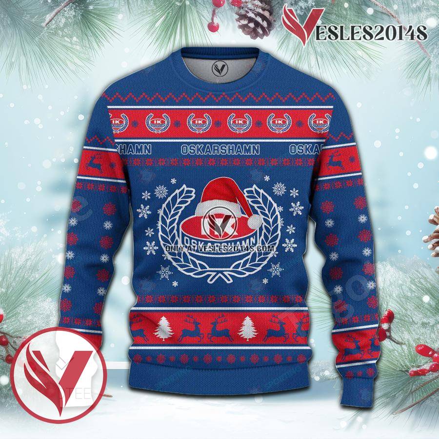 IK Oskarshamn Sport Ugly Christmas Sweater, Unique Gifts For Fans - Vesles2014aS 2
