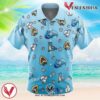 Ice Type Pattern Pokemon Hawaiian Button Up Shirt, Perfect Gifts For Anime Lovers - Vesles2014S