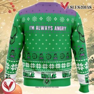 I’m Always Angry The Incredible Hulk Marvel Ugly Christmas Sweater, Unique Christmas Gift For Fans - Vesles2014S 3