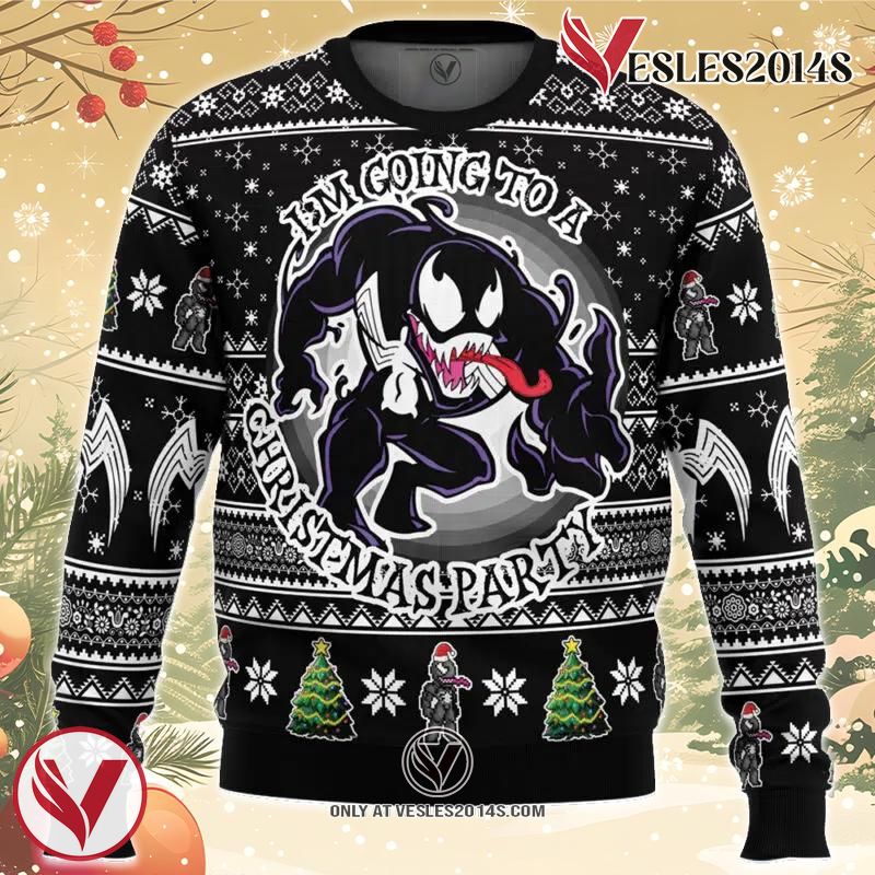 I’m Going to a Christmas Party Venom Ugly Christmas Sweater, Unique Christmas Gift For Fans - Vesles2014S