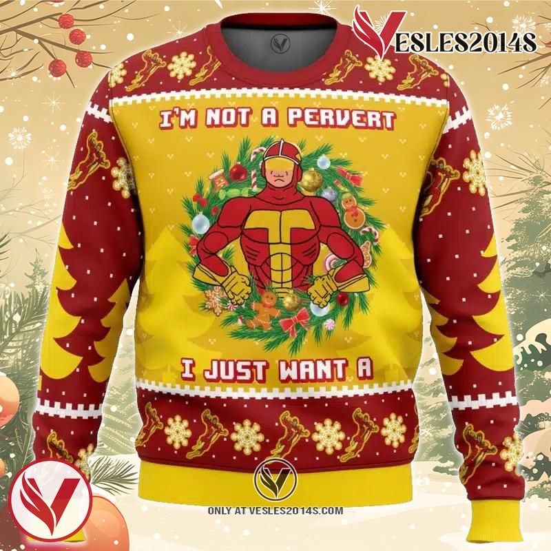 I’m not a pervert Turbo Man Ugly Christmas Sweater, Unique Christmas Gift For Fans - Vesles2014S