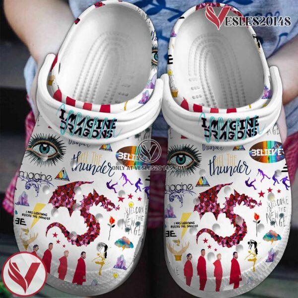 Imagine Dragons Music Band Crocs Crocband Clogs Shoes, Unique Gifts For Fans - Vesles2014S