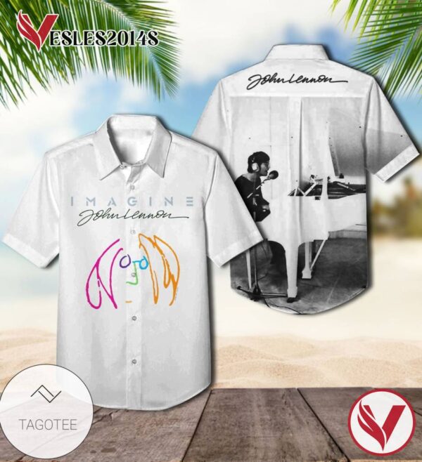 Imagine John Lennon Soundtrack Album Cover Hawaiian Shirt, Best Gift For Music Lovers Vesles2014S