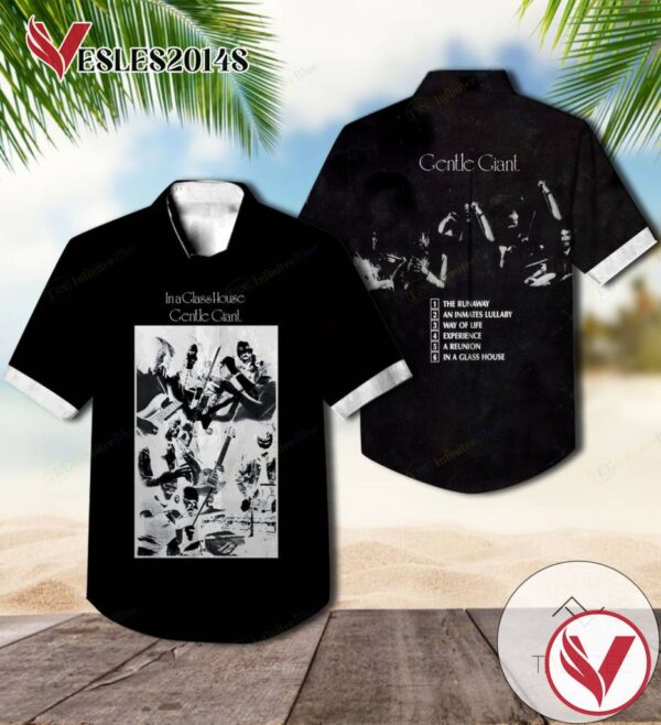 In A Glass House Album By Gentle Giant Hawaiian Shirt, Best Gift For Music Lovers Vesles2014S