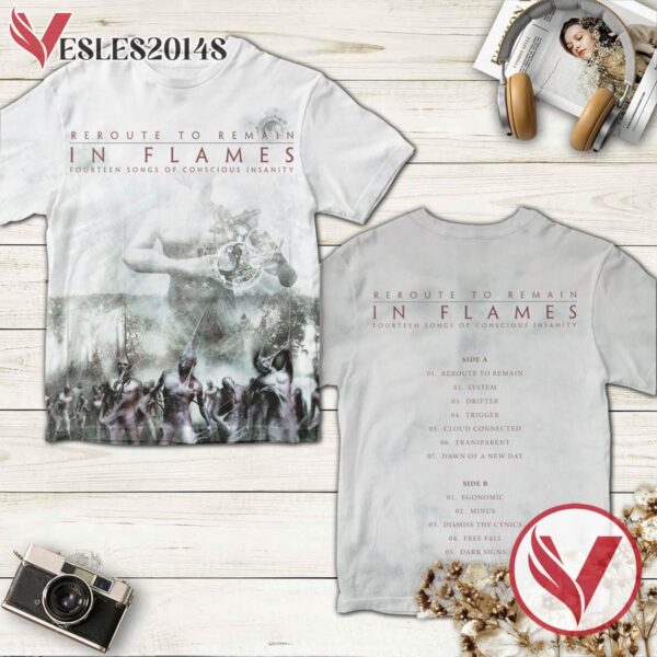 In Flames Reroute To Remain Album Cover Shirt, Perfect Gifts For Music Lovers - Vesles2014S
