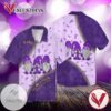 In May We Wear Purple Fibromyalgia Awareness Graphic Print Short Sleeve Hawaiian Casual Shirt Vesles2014S
