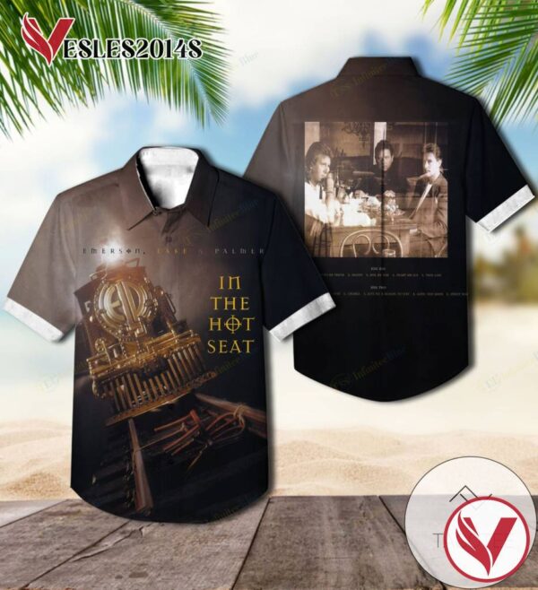 In The Hot Seat Studio Album By Emerson, Lake & Palmer Hawaiian Shirt, Best Gift For Music Lovers Vesles2014S