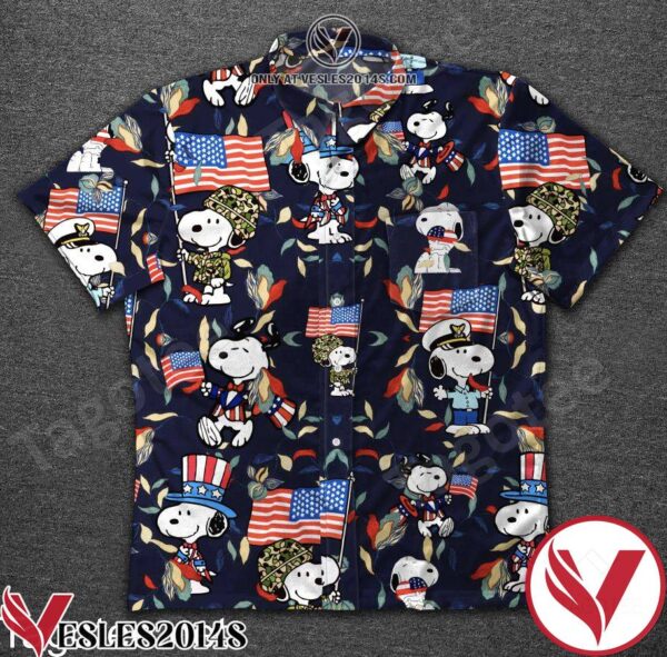 Independence Day Snoopy Navy Hawaiian Shirt, Unique Gifts For Friends - Vesles2014S 1