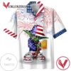 Independence Day Star Wars Yoda With Beer Hawaiian Graphic Print Short Sleeve Hawaiian Casual Shirt Vesles2014S