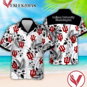 Indiana University-Bloomington Logo Hawaiian Shirt, Perfect Gifts Idea In Holiday - Vesles2014S 1