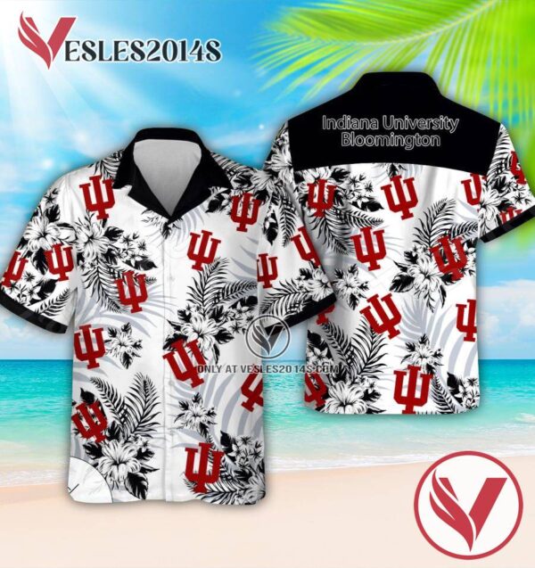 Indiana University-Bloomington Logo Hawaiian Shirt, Perfect Gifts Idea In Holiday - Vesles2014S 1