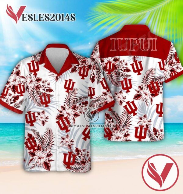 Indiana University-Purdue University-Indianapolis Logo Hawaiian Suit, Perfect Gifts Idea In Holiday - Vesles2014S 1