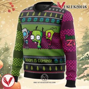Invader ZiM Ugly Christmas Sweater, Unique Christmas Gift For Fans - Vesles2014S 1