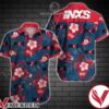 Inxs Red Tropical Floral Navy Hawaiian Shirt, Unique Gifts For Friends - Vesles2014S 1