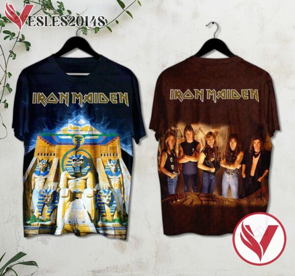 Iron Maiden Powerslave Album Cover Shirt, Perfect Gifts For Music Lovers - Vesles2014S