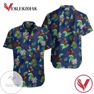 Iron Maiden Rock Band Music x Skull Hawaiian Graphic Print Short Sleeve Hawaiian Casual Shirt Vesles2014S 1