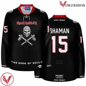 Iron Maiden The Book of Souls Crossbones Hockey Jersey - Vesles2014S
