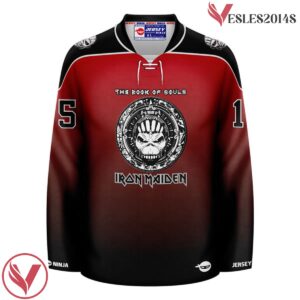 Iron Maiden The Book of Souls Red Mayan Hockey Jersey - Vesles2014S 2