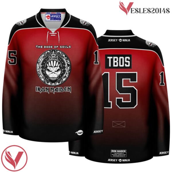 Iron Maiden The Book of Souls Red Mayan Hockey Jersey - Vesles2014S