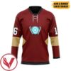 Iron Man Custom Name Custom Number Hockey Jersey, Trending Gifts For Fans - Vesles2014s