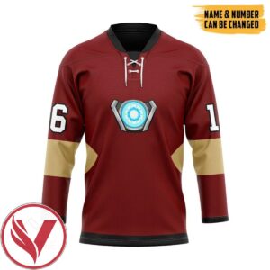 Iron Man Custom Name Custom Number Hockey Jersey, Trending Gifts For Fans - Vesles2014s