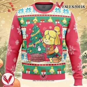 Isabelle Animal Crossing Ugly Christmas Sweater, Unique Christmas Gift For Fans - Vesles2014S