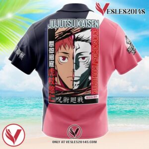 Itadori Yuuji x Ryomen Sukuna Jujutsu Kaisen Hawaiian Button Up Shirt, Perfect Gifts For Anime Lovers - Vesles2014S 1