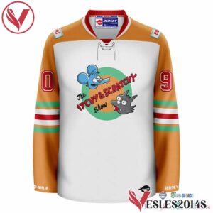 Itchy & Scratchy Simpson Personalized Hockey Jersey, Trending Gifts For Fans - Vesles2014s 2