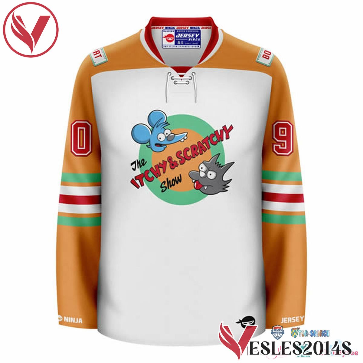 Itchy & Scratchy Simpson Personalized Hockey Jersey, Trending Gifts For Fans - Vesles2014s 2