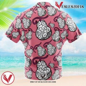 Ito Ito no Mi One Piece Hawaiian Button Up Shirt, Perfect Gifts For Anime Lovers - Vesles2014S 1