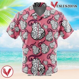 Ito Ito no Mi One Piece Hawaiian Button Up Shirt, Perfect Gifts For Anime Lovers - Vesles2014S