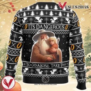 It’s Dangerous to go Alone Lord of the Rings Ugly Christmas Sweater, Unique Christmas Gift For Fans - Vesles2014S 1
