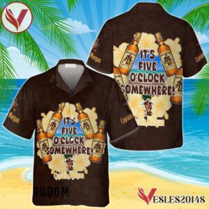 It's Five O'clock Somewhere Captain Morgan Hawaiian Shirt, Best Summer Gifts For Fans - Vesles2014S 1