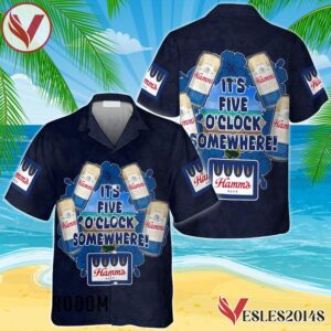 It's Five O'clock Somewhere Hamm's Beer Hawaiian Shirt, Best Summer Gifts For Fans - Vesles2014S 1